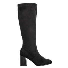 Filippo Elegante Wildlederstiefel schwarz
