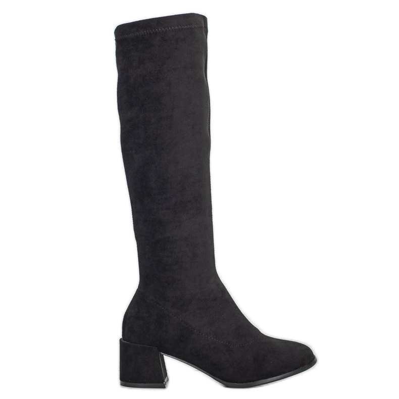 Filippo Wildlederstiefel auf einer Säule schwarz