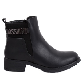 Schwarze schwarze Damenstiefel 1210A-PA Schwarz