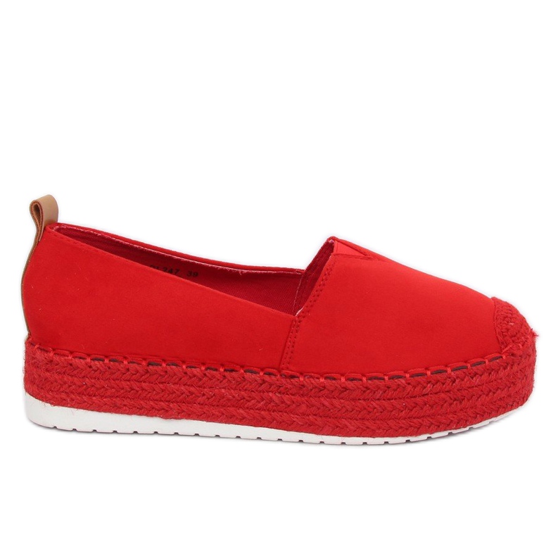 Espadrilles mit hoher Sohle rot BL247 Red II Qualität