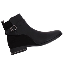 Schwarze Jodhpur-Stiefel für Damen 3332 Schwarz