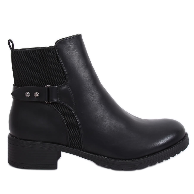 Schwarze Jodhpur-Stiefel 1089 Schwarz