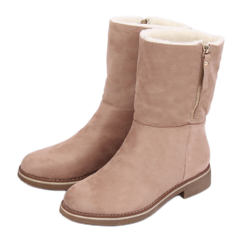 Damenstiefel Wildleder beige S118 Sand