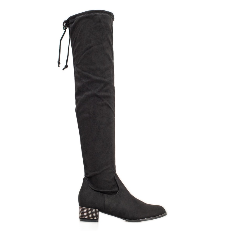 Seastar Overknee-Stiefel mit Kristallen schwarz