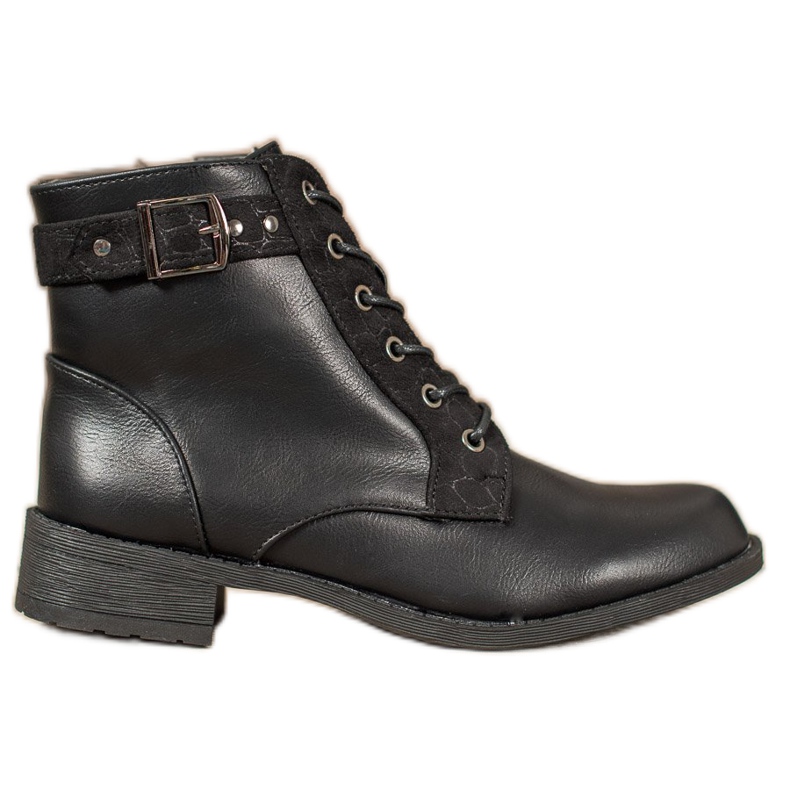 Small Swan Klassische Schnürstiefel schwarz