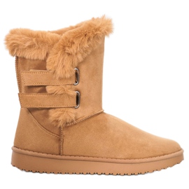 SHELOVET Warme Schneeschuhe braun