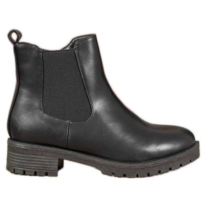SHELOVET Schwarze Chelsea-Stiefel