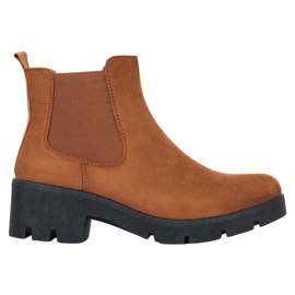 SHELOVET Chelsea-Boots auf der Plattform braun