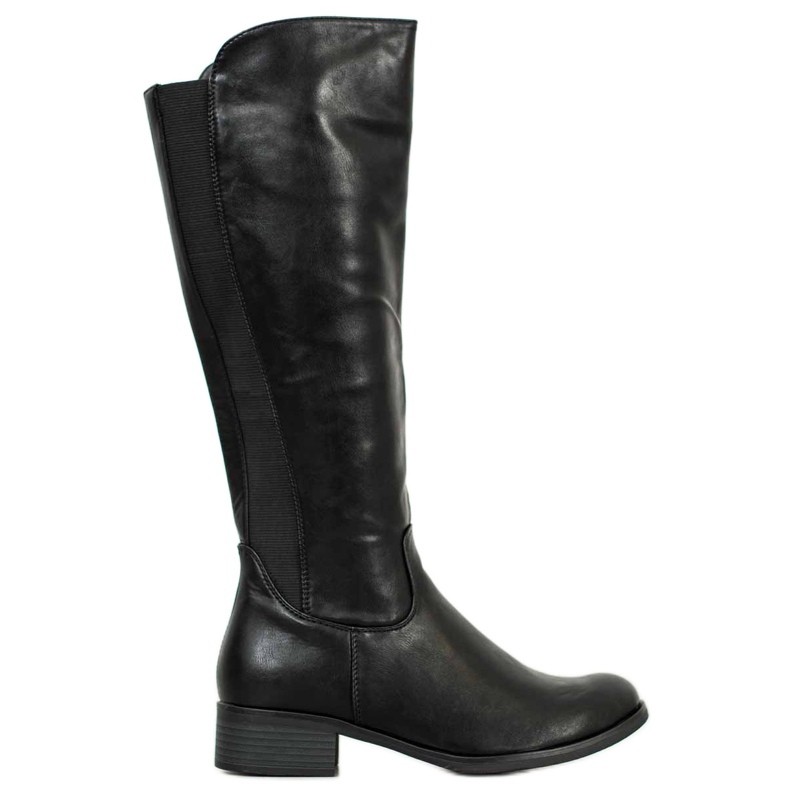 Super Me Klassische Stiefel mit Gummizug schwarz