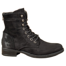 Goodin Elegante Wildleder-Trapper schwarz