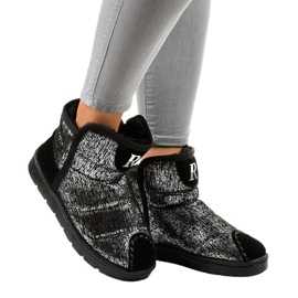 Silberne Eskimostiefel mit Emu FC232-19 grau