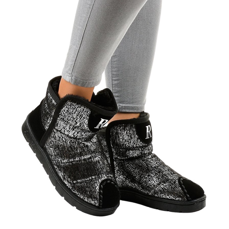 Silberne Eskimostiefel mit Emu FC232-19 grau