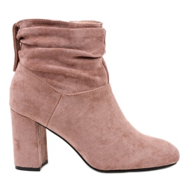 Elegante pinke Stiefeletten am 884 Pfosten rosa
