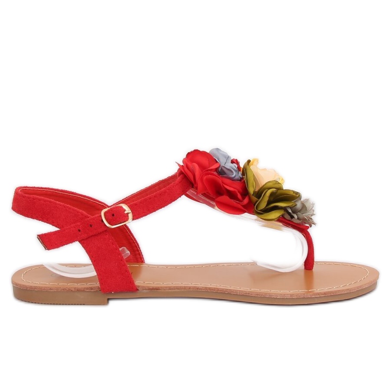 Flip-Flops mit roten Blumen L518 Red II Genre