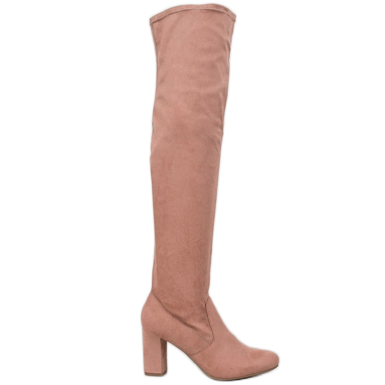 Corina Elegante Overknee-Stiefel rosa