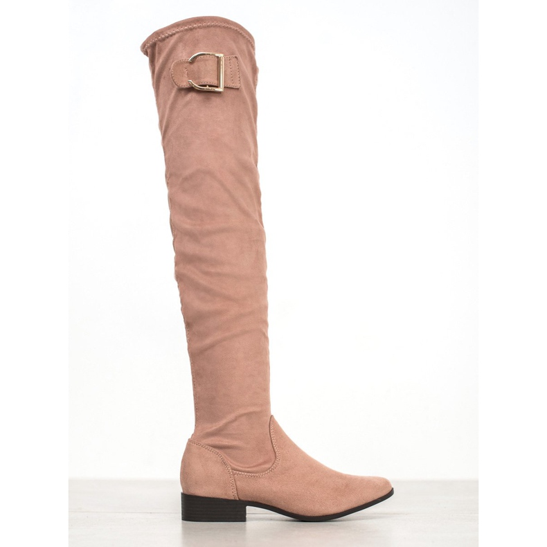 Jumex Elegante Stiefel mit Schnalle rosa