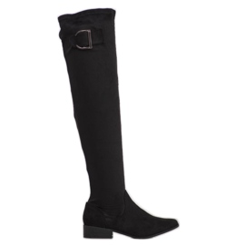 Jumex Elegante Stiefel mit Schnalle schwarz