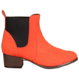 Kylie Klassische Chelsea-Stiefel orange