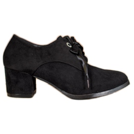 SHELOVET Gebundene Pumps auf einer Säule schwarz