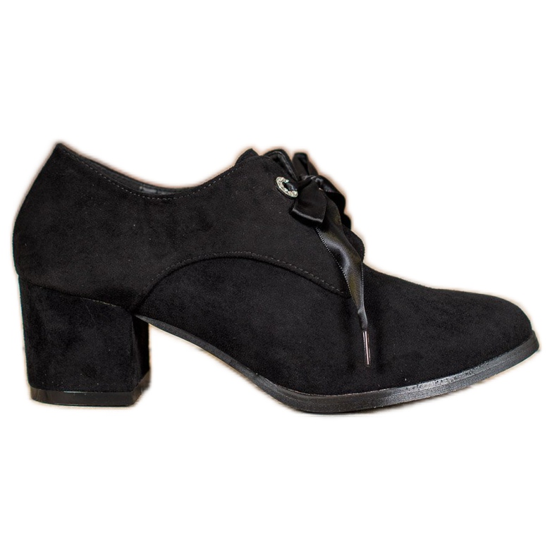 SHELOVET Gebundene Pumps auf einer Säule schwarz