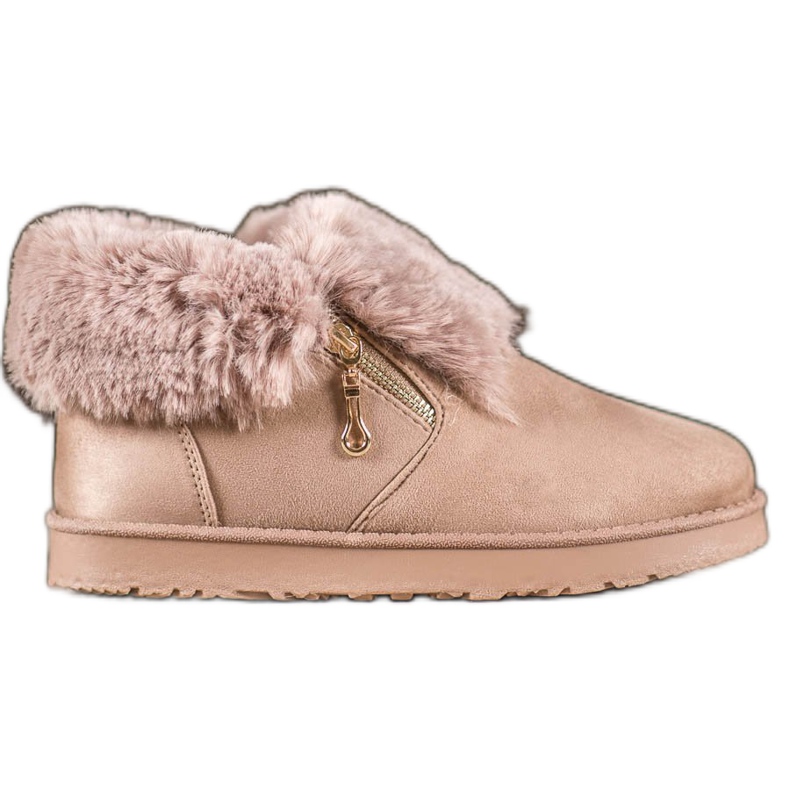 Kylie Niedriger Mukluki mit Pelz braun