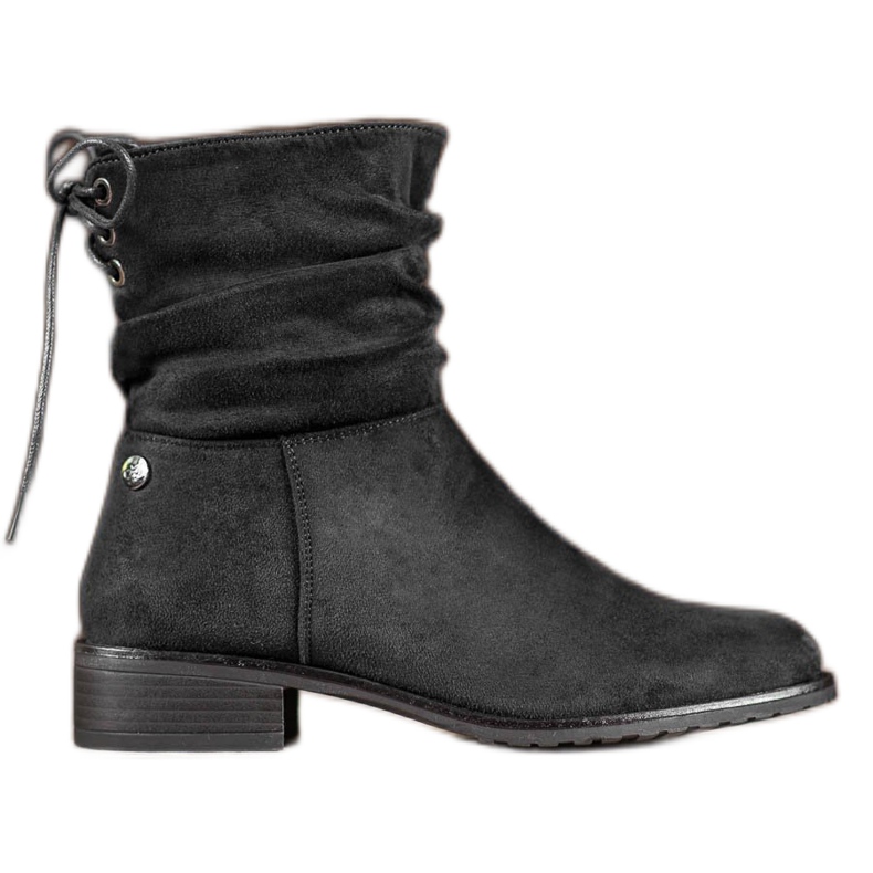 Flyfor Wildlederstiefel mit flachem Absatz schwarz