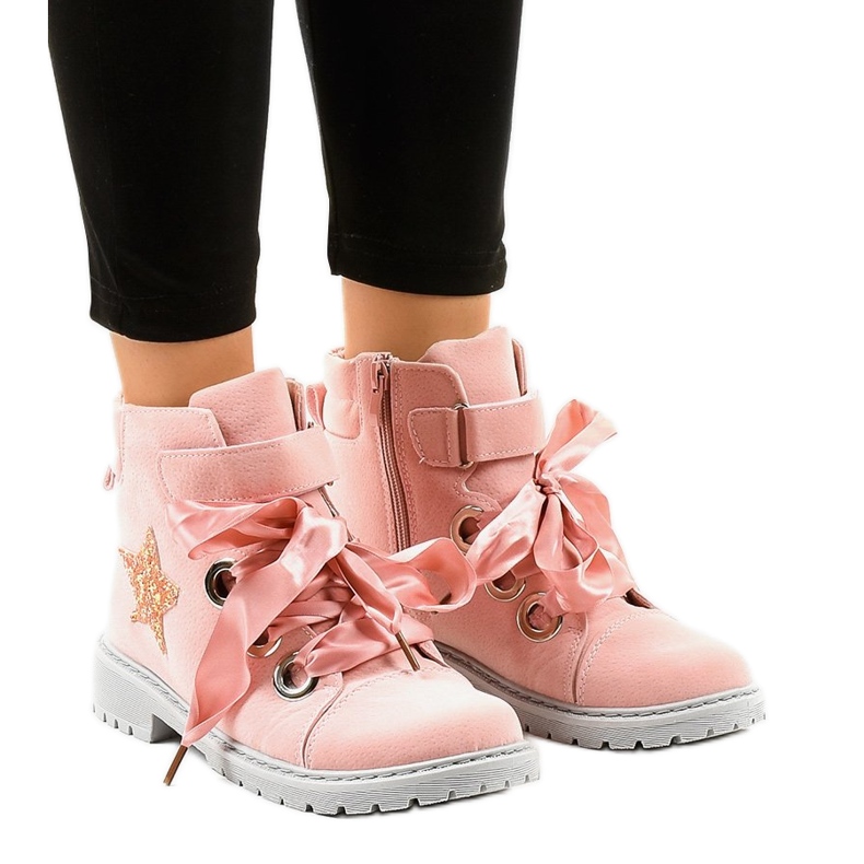 BM Rosa Wanderschuhe mit Stern TL51-4