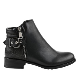 Schwarze flache Jodhpurstiefel KA525SL