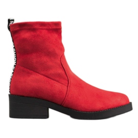 SHELOVET Modische Slip-On-Stiefel rot