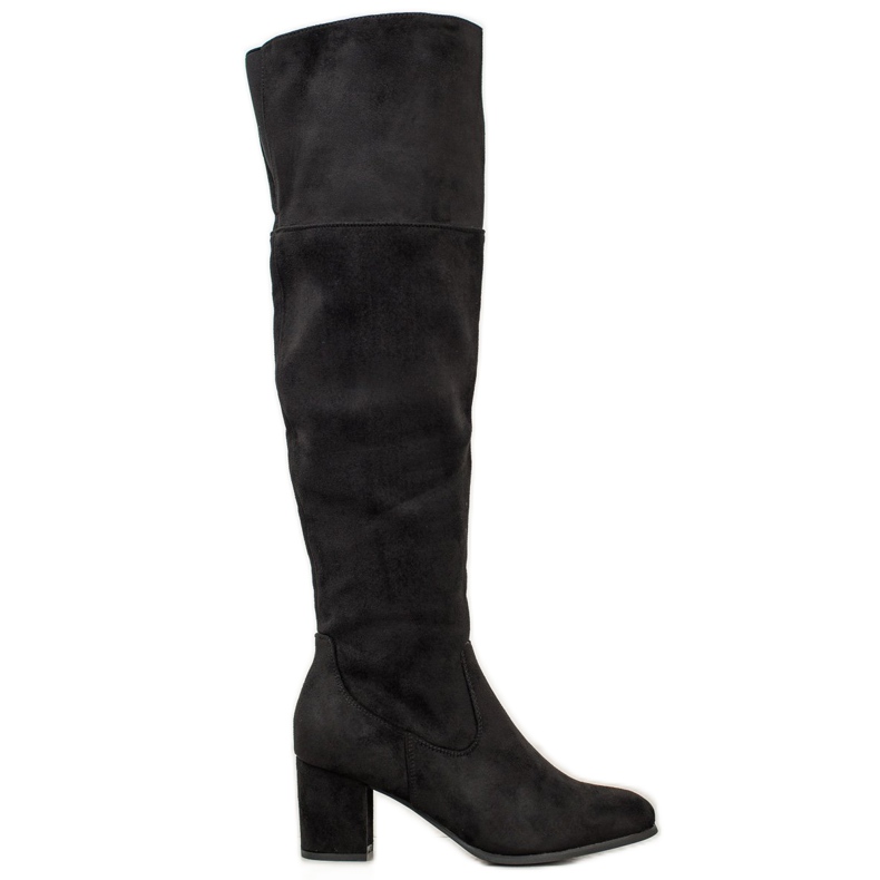 Clowse Hohe Wildlederstiefel schwarz