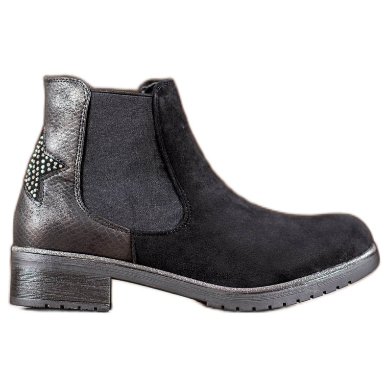 SHELOVET Chelsea-Boots mit Stern schwarz