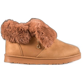 Kylie Niedriger Mukluki mit Pelz braun