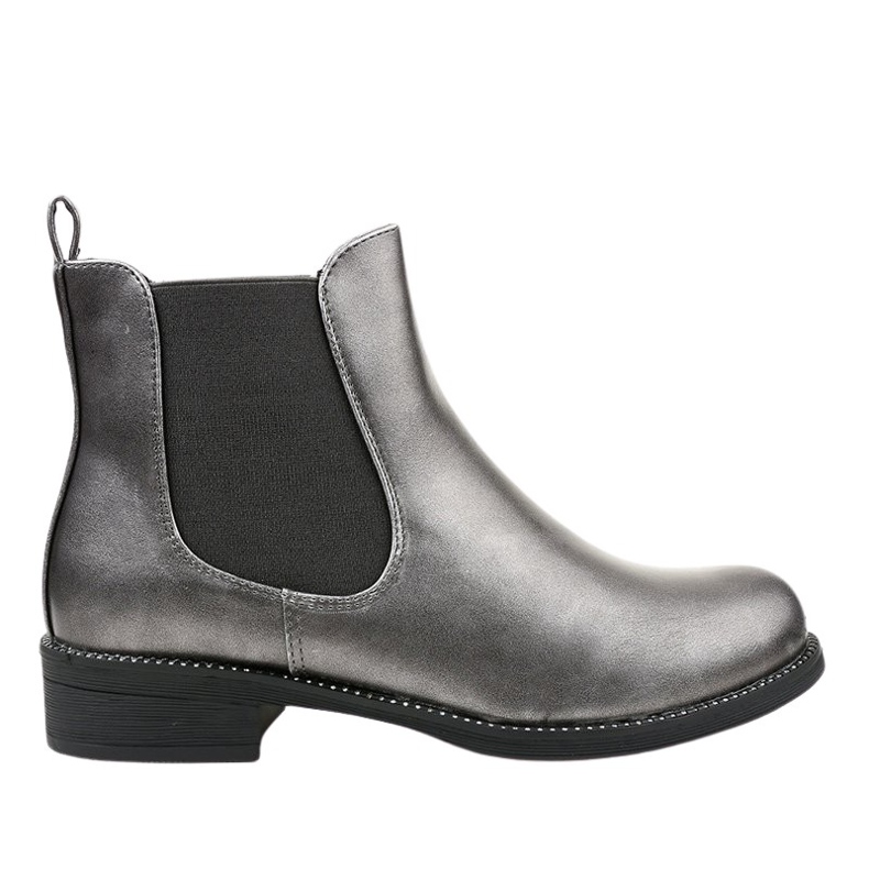 Flache Stiefeletten in Grau 7513-PA
