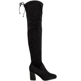 Filippo Elegante Overknee-Stiefel schwarz