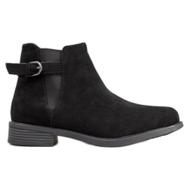 Ideal Shoes Wildleder Stiefeletten schwarz