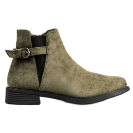 Ideal Shoes Wildleder Stiefeletten grün