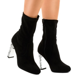 Schwarze Wildleder Stiefeletten am BM178 Post