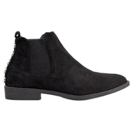 SHELOVET Chelsea-Boots mit Perlen schwarz