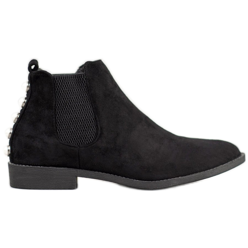 SHELOVET Chelsea-Boots mit Perlen schwarz