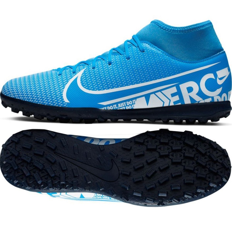 Nike Mercurial Superfly 7 Club M Tf AT7980 414 Fußballschuhe mehrfarbig blau
