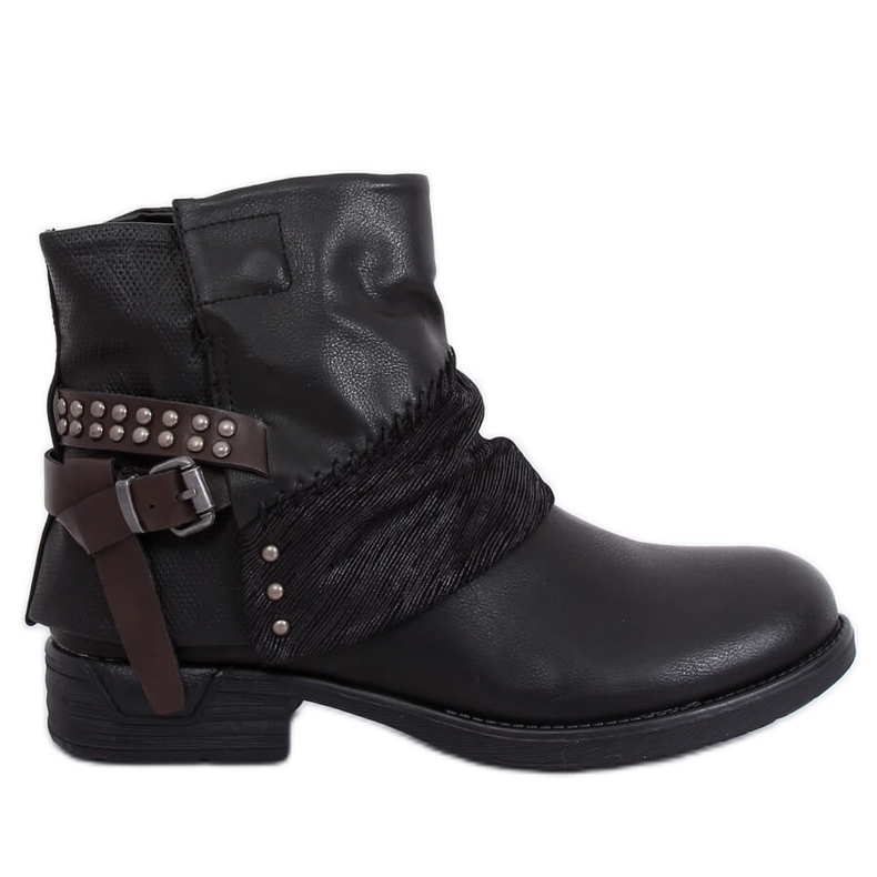 Schwarze schwarze Damenstiefel 283-PA Schwarz