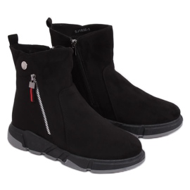 Schwarze Stiefel im sportlichen Stil SJ1938 Black