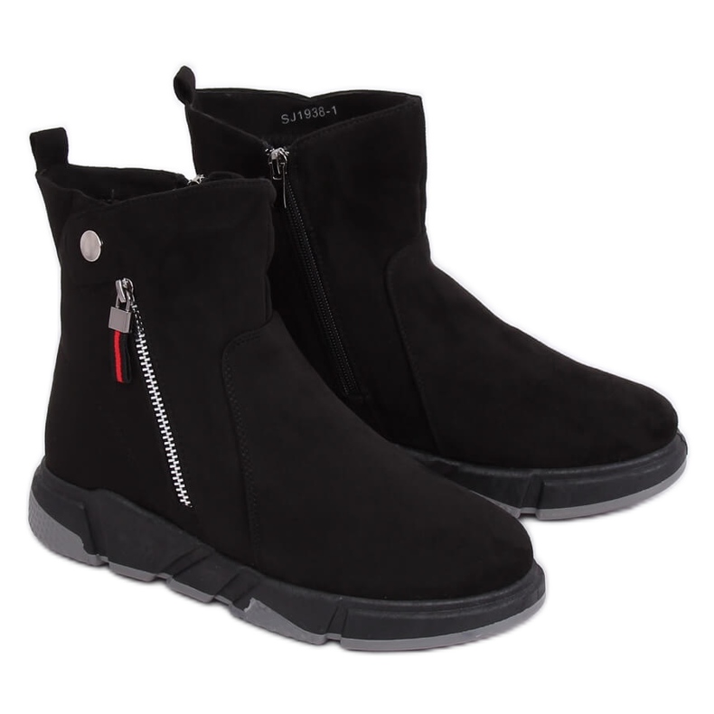 Schwarze Stiefel im sportlichen Stil SJ1938 Black