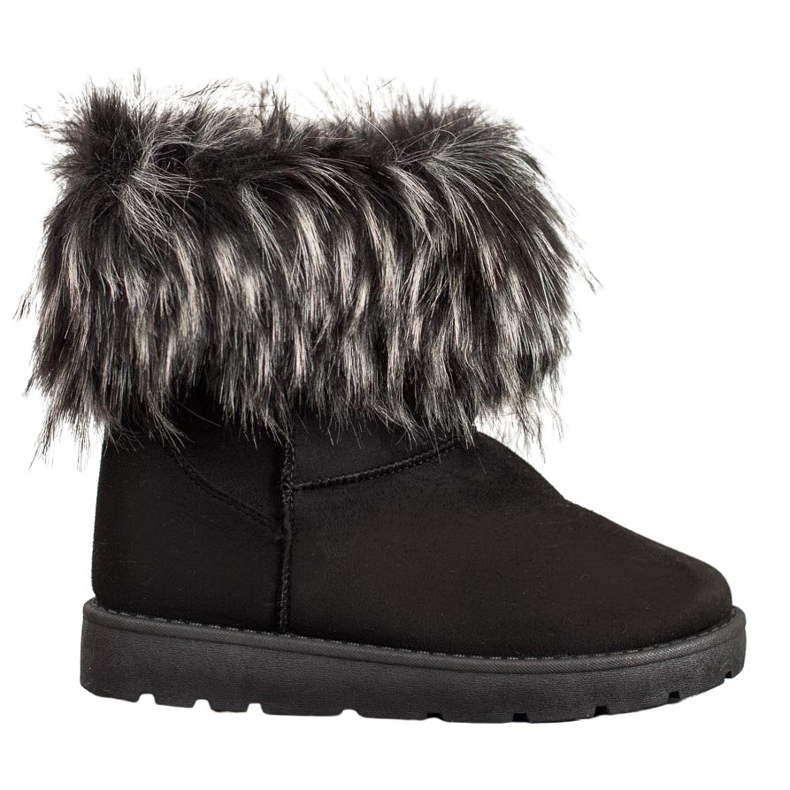 SHELOVET Schwarzer Mukluki mit Pelz