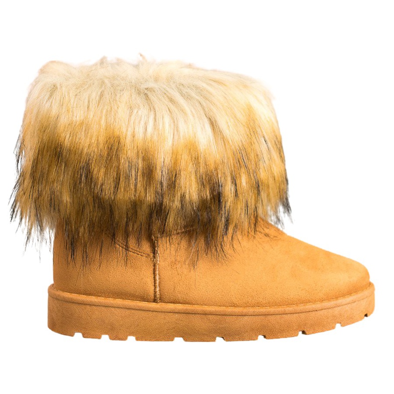 SHELOVET Kamel-Mukluki mit Fell braun