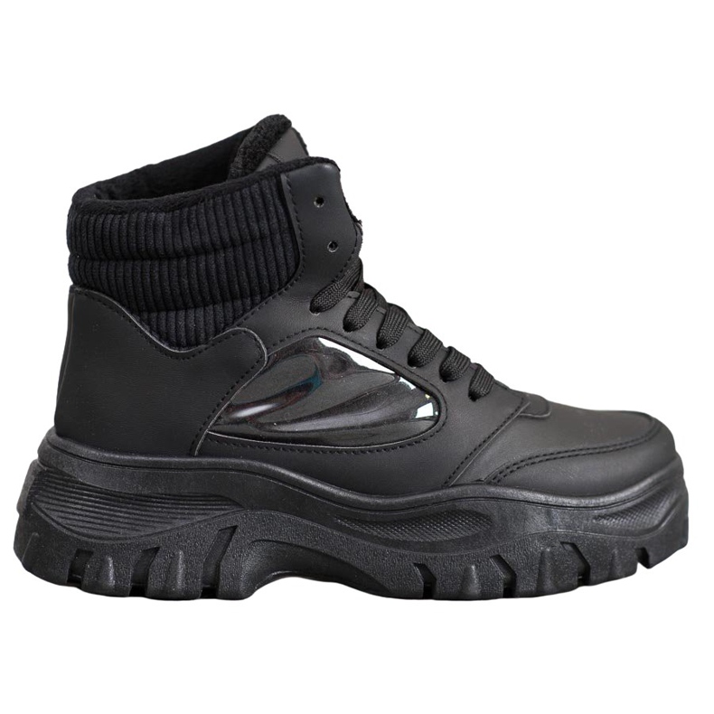 SHELOVET Modische Schnürstiefel schwarz