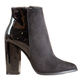 SHELOVET Elegante Wildlederstiefel schwarz