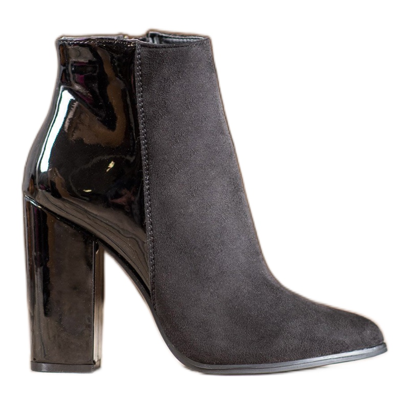 SHELOVET Elegante Wildlederstiefel schwarz