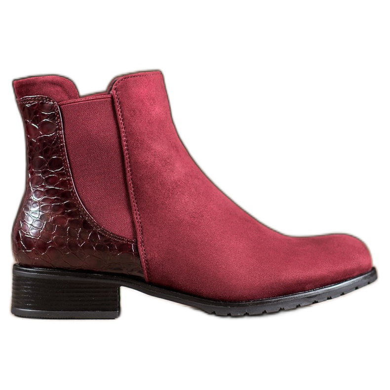 Erynn Maroon Jodhpur-Stiefel Schlangenmuster rot