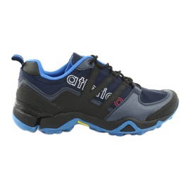 Schwarze Atletico 8003 Turnschuhe marineblau